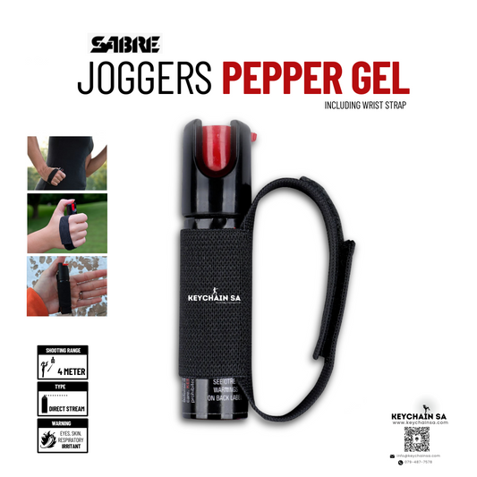 SABRE Pepper Gel with Wrist Strap for Runners, Joggers, and Hikers