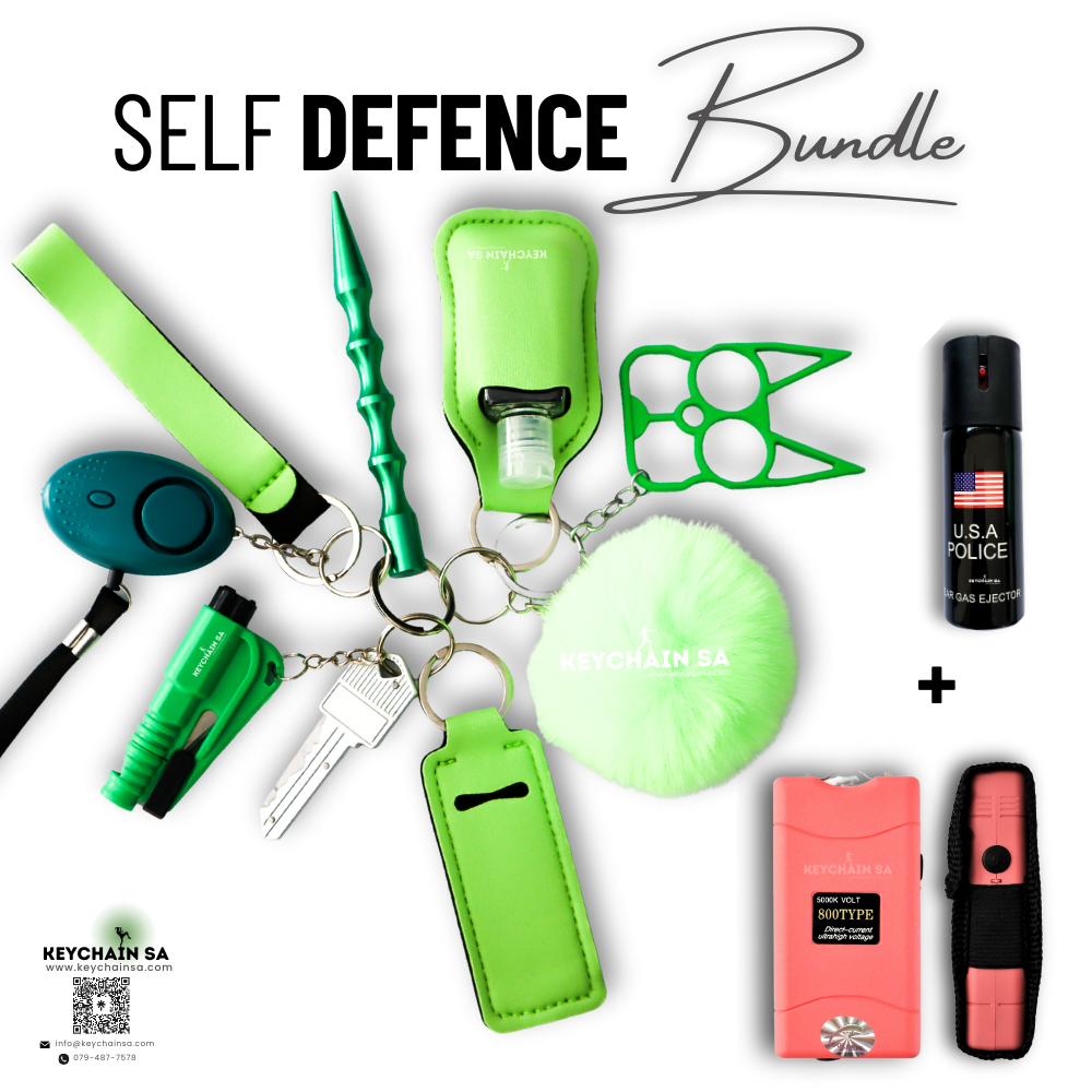 Bundle - Self Defence Keychain + Taser + Pepper Spray