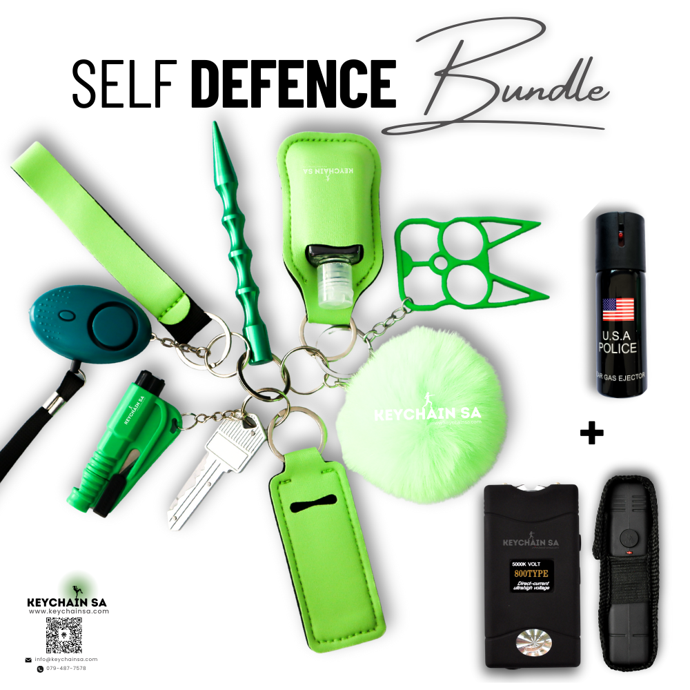 Bundle - Self Defence Keychain + Taser + Pepper Spray