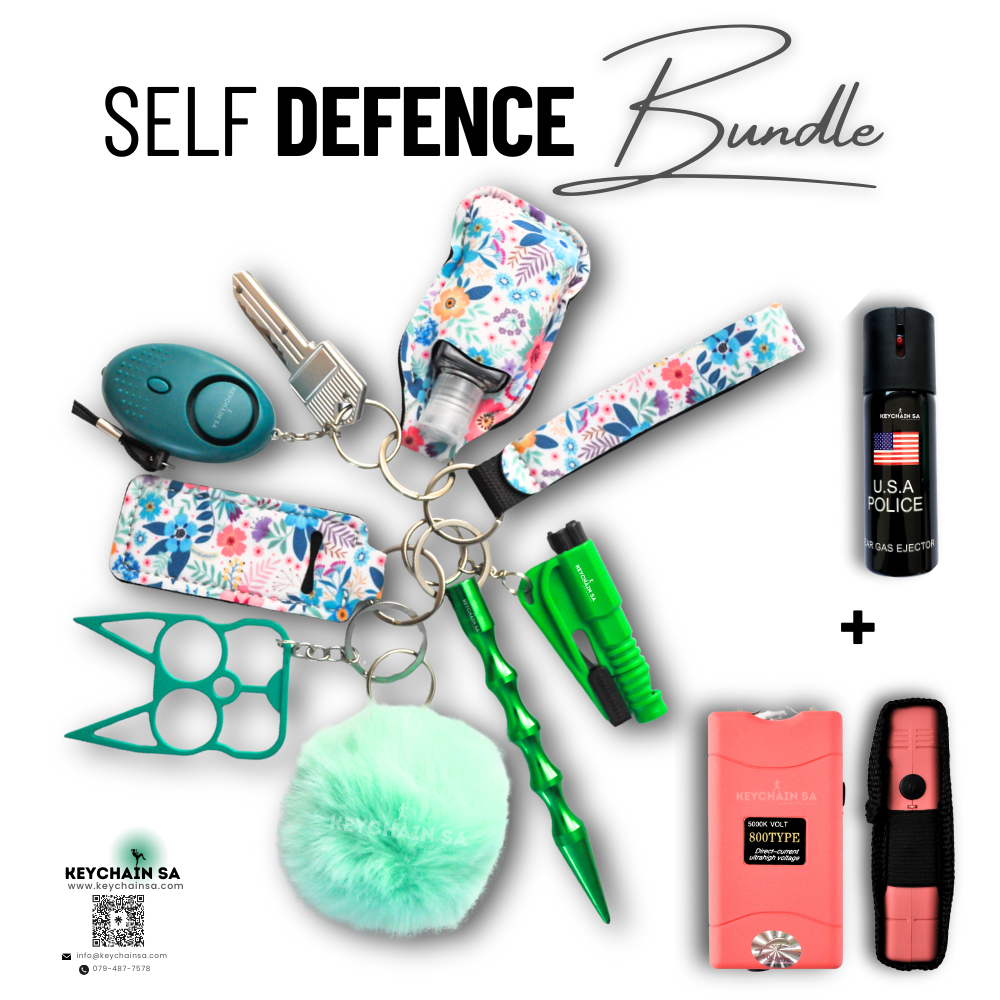 Bundle - Self Defence Keychain + Taser + Pepper Spray