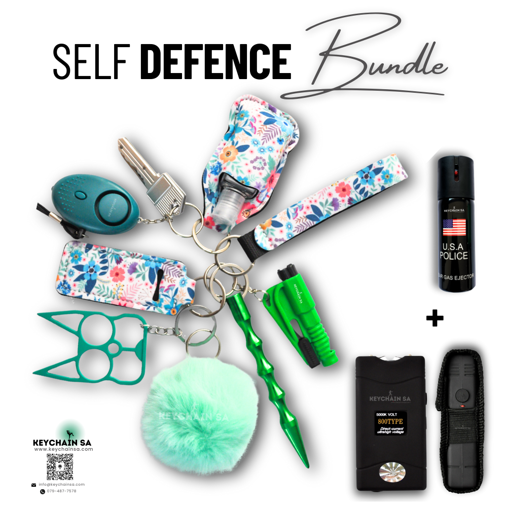 Bundle - Self Defence Keychain + Taser + Pepper Spray