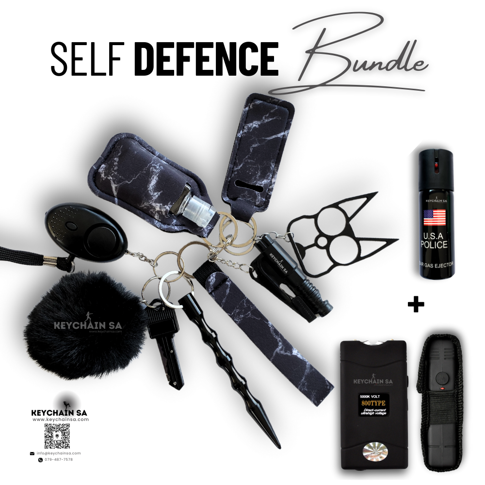 Bundle - Self Defence Keychain + Taser + Pepper Spray