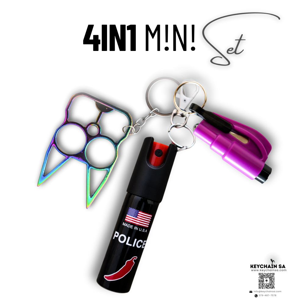 Mini Self Defence Keychain 4in1