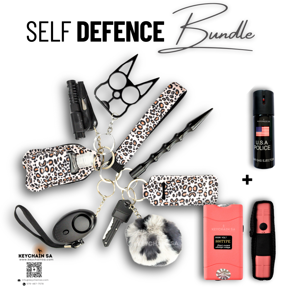 Bundle - Self Defence Keychain + Taser + Pepper Spray