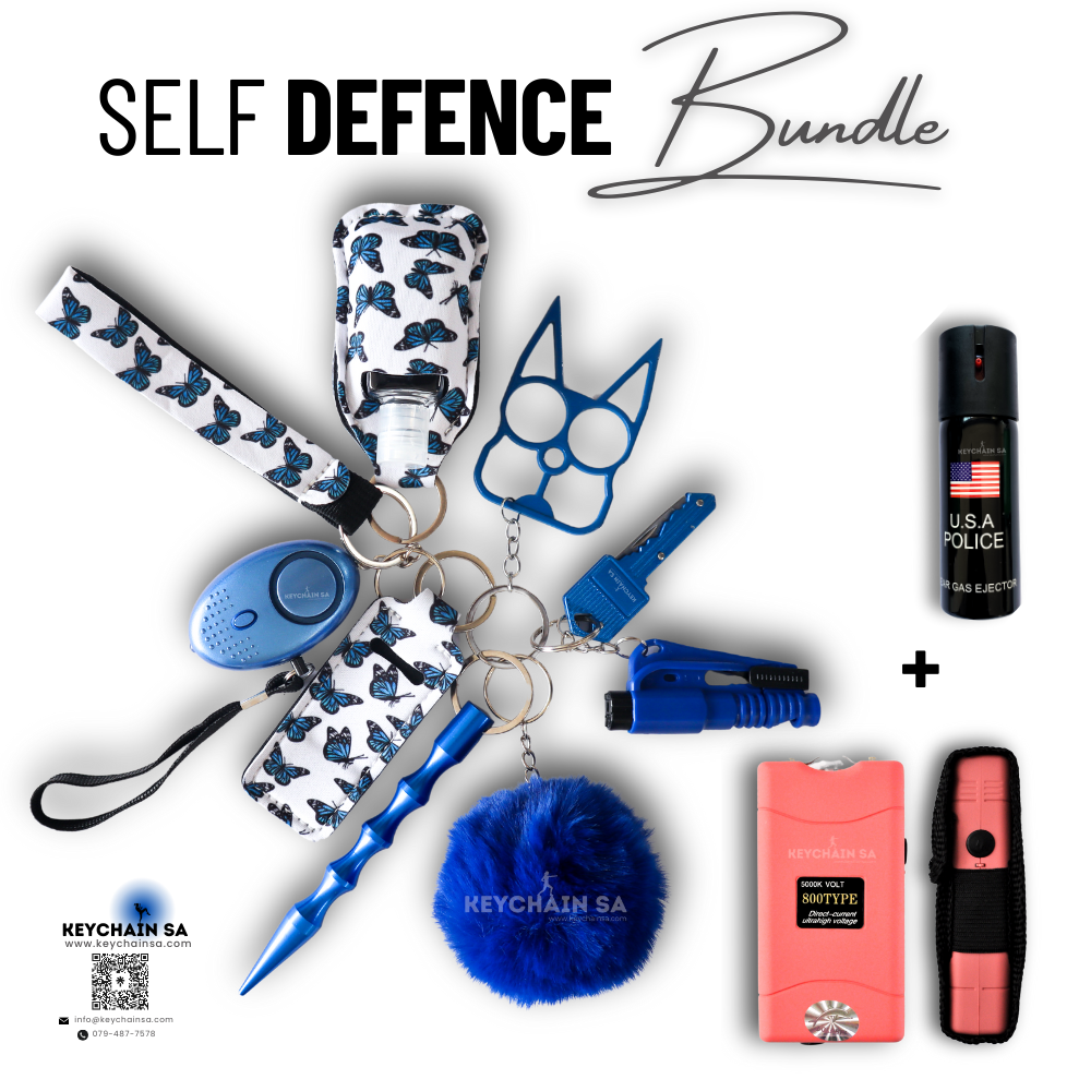 Bundle - Self Defence Keychain + Taser + Pepper Spray