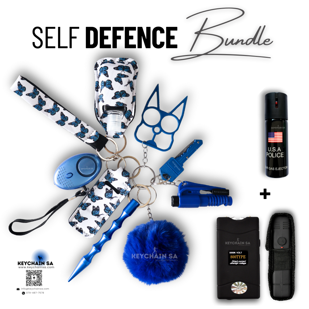 Bundle - Self Defence Keychain + Taser + Pepper Spray