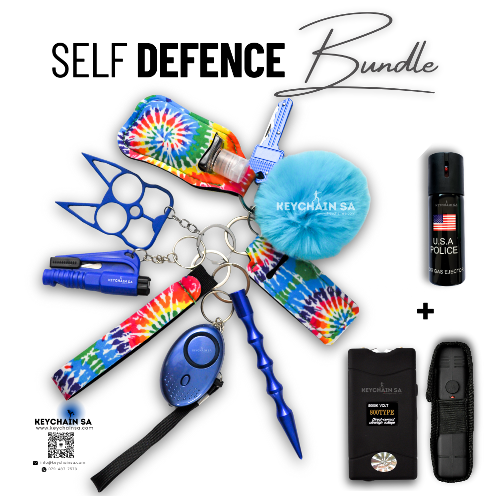 Bundle - Self Defence Keychain + Taser + Pepper Spray