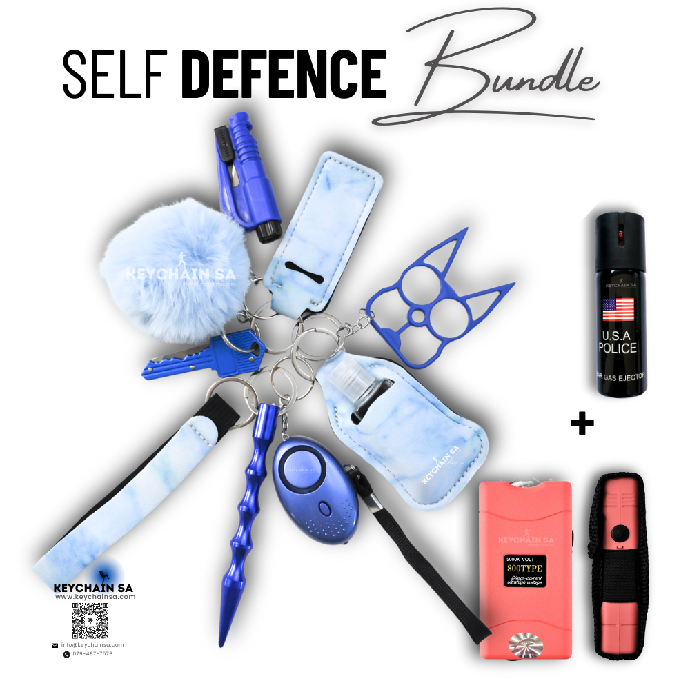 Bundle - Self Defence Keychain + Taser + Pepper Spray