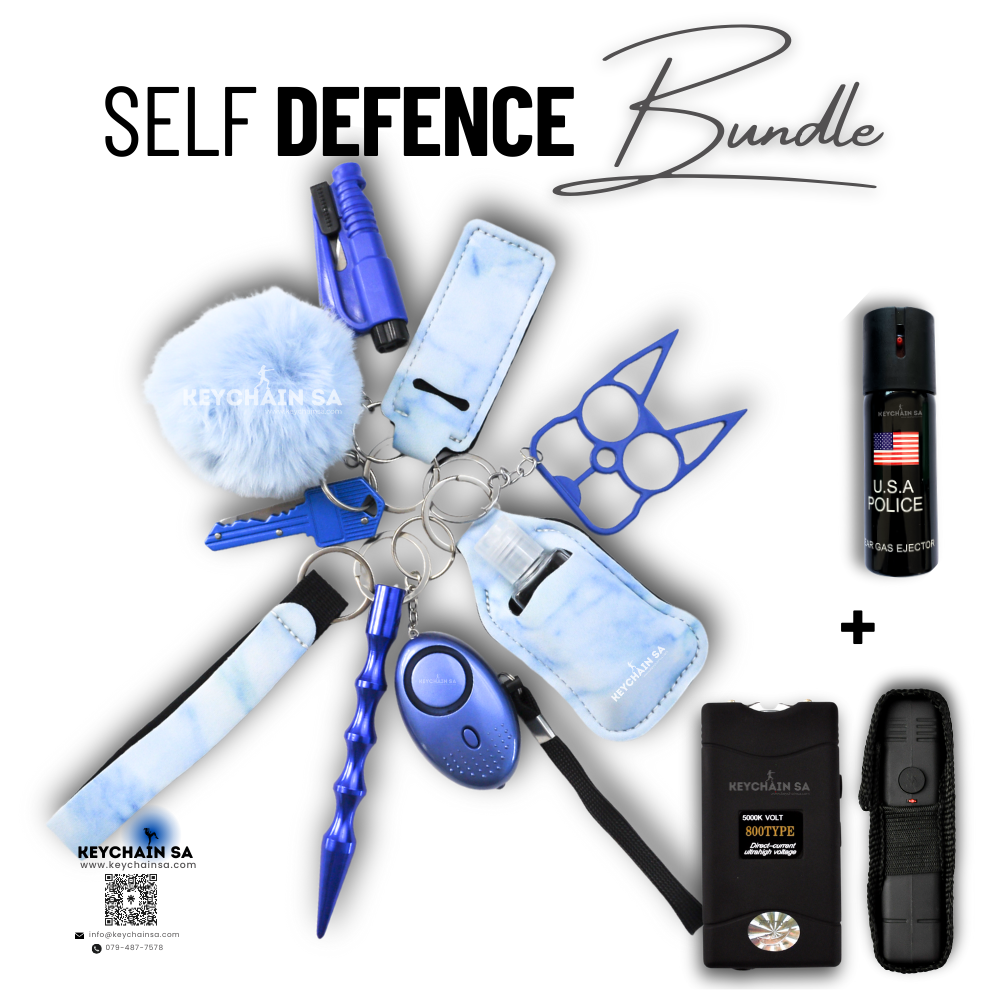 Bundle - Self Defence Keychain + Taser + Pepper Spray