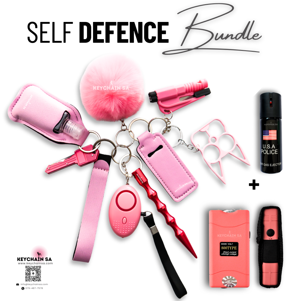 Bundle - Self Defence Keychain + Taser + Pepper Spray