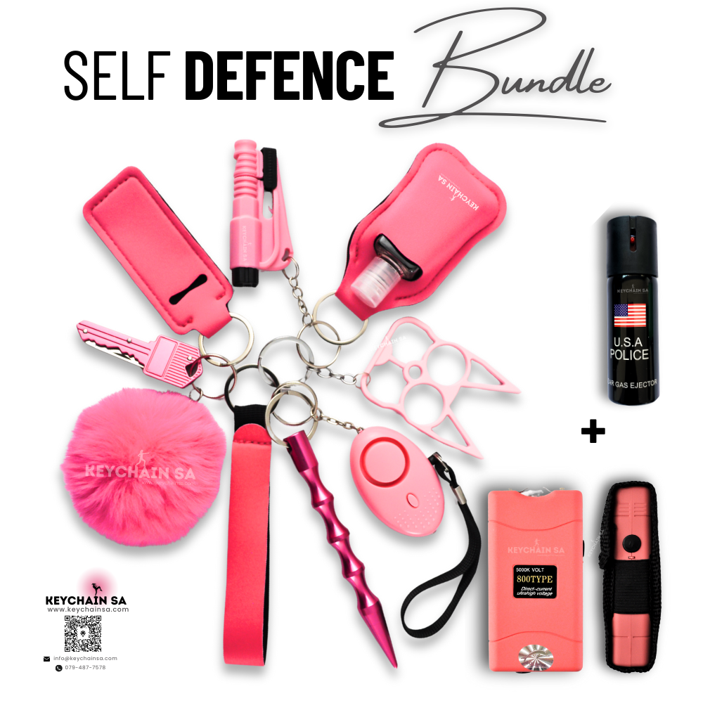 Bundle - Self Defence Keychain + Taser + Pepper Spray