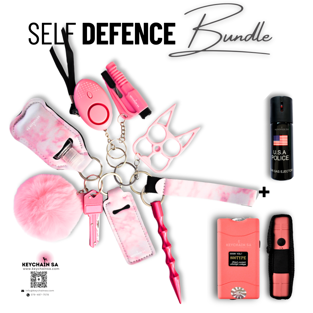 Bundle - Self Defence Keychain + Taser + Pepper Spray