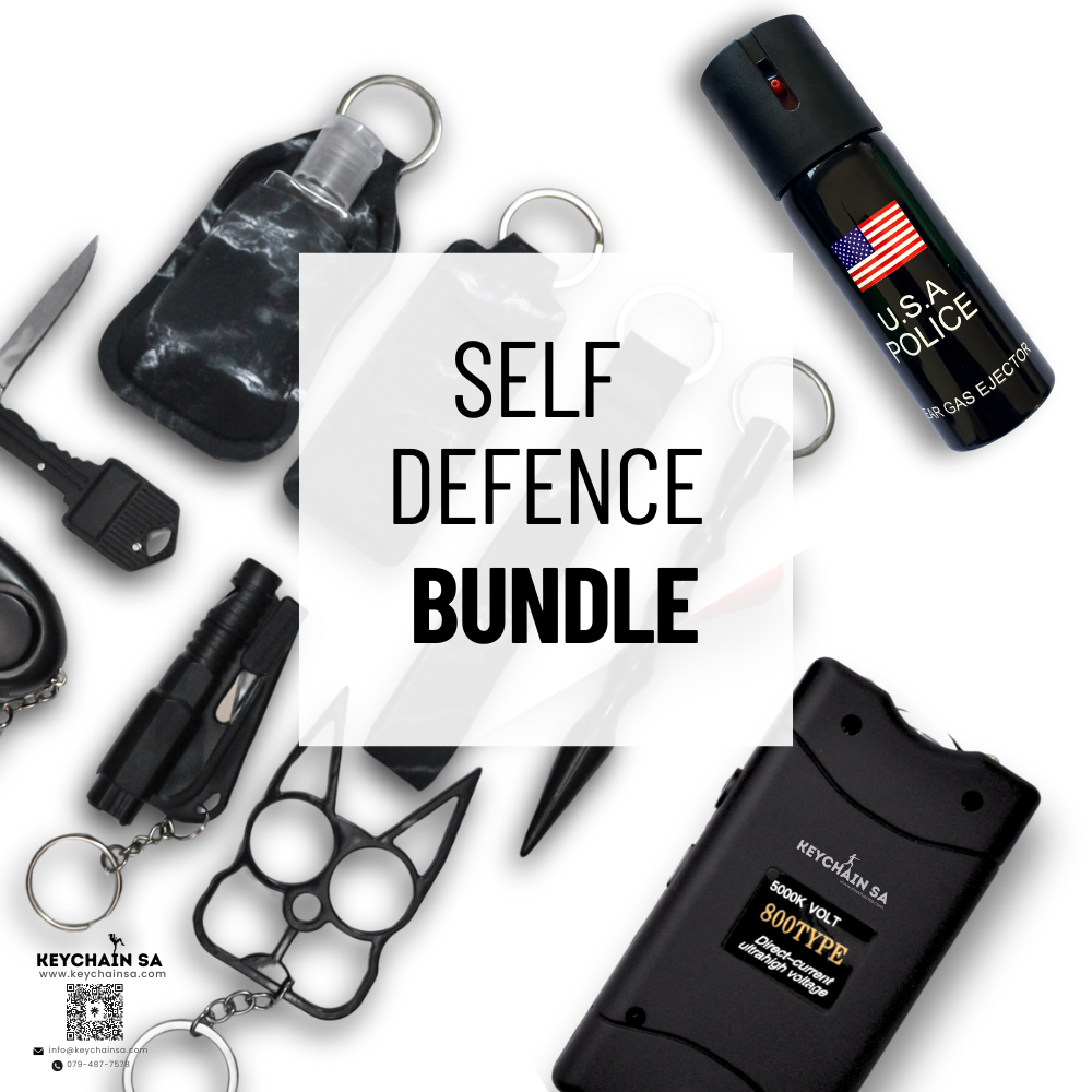 Bundle - Self Defence Keychain + Taser + Pepper Spray