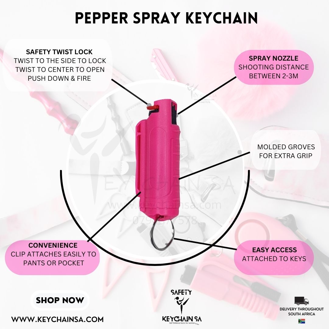 Pepper Spray keychain- pink